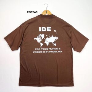 Oversized Preta Full IDE Por Todo Mundo E Pregai O Evangelho - Imagem 7