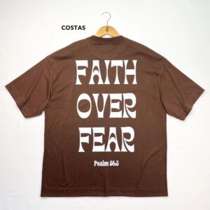 Oversized Preta Full Faith Over Fear Psalm 56:3 - Imagem 7
