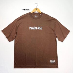 Oversized Preta Full Faith Over Fear Psalm 56:3 - Imagem 6