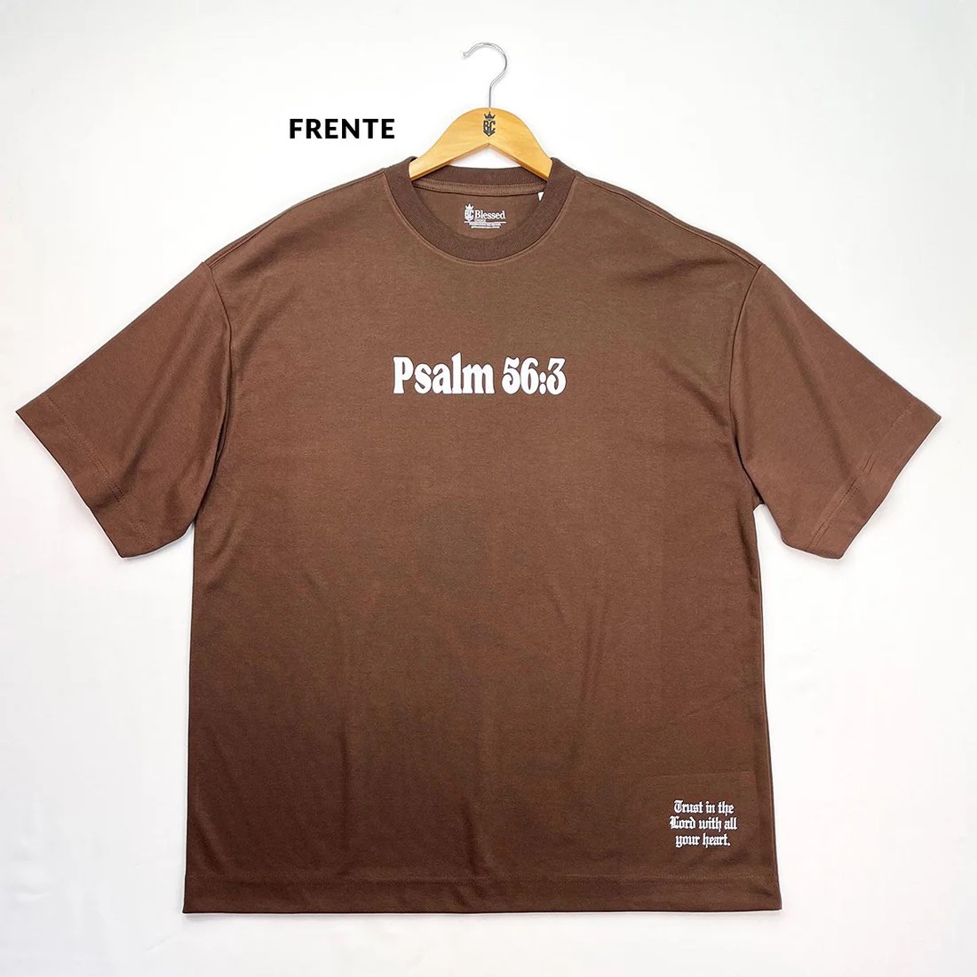 Oversized Preta Full Faith Over Fear Psalm 56:3 - Imagem 6