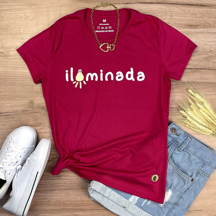 Camiseta Feminina Pink Iluminada - Imagem 1