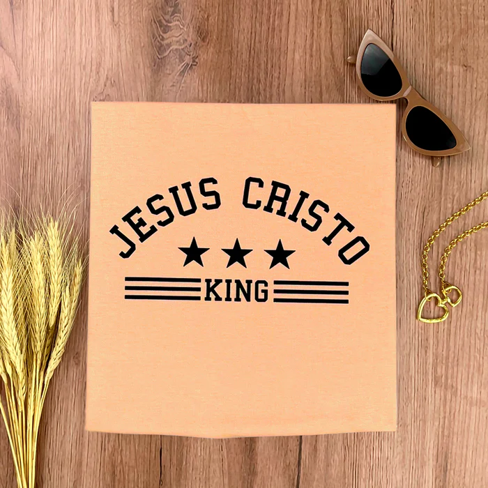 Camiseta Feminina Salmão Jesus Cristo King - Imagem 2
