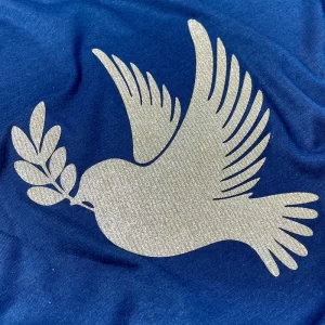 Camiseta Feminina Azul Pomba da Paz - Imagem 2