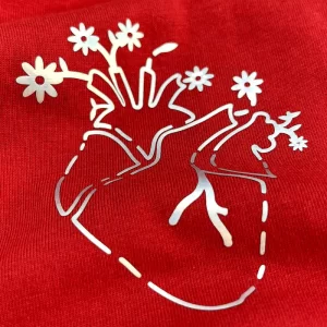 Camiseta Feminina Vermelha Coração - Imagem 2
