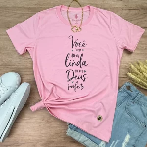 Camiseta Feminina Rosa Você é Uma Idéia Linda - Imagem 1