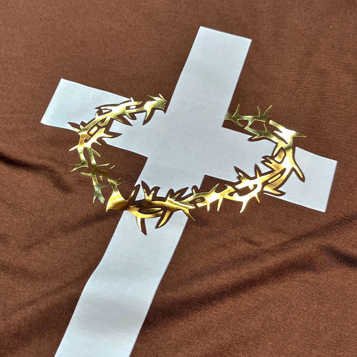 Camiseta Feminina Marrom Cruz Espinhos - Imagem 2