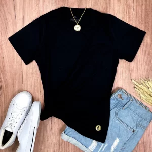 Camiseta Feminina Preta Lisa - Imagem 1