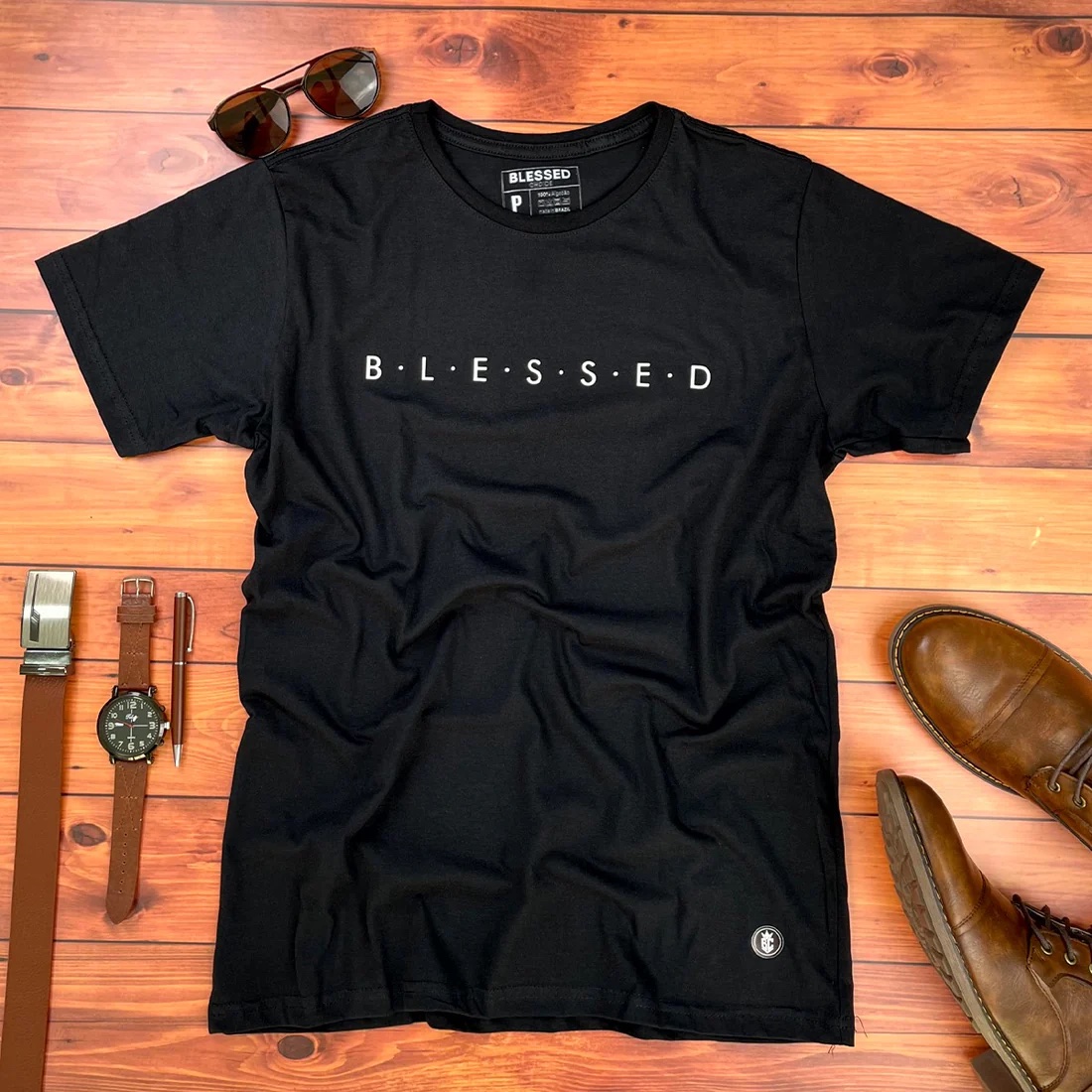 Camiseta Masculina Branca B.L.E.S.S.E.D - Imagem 3