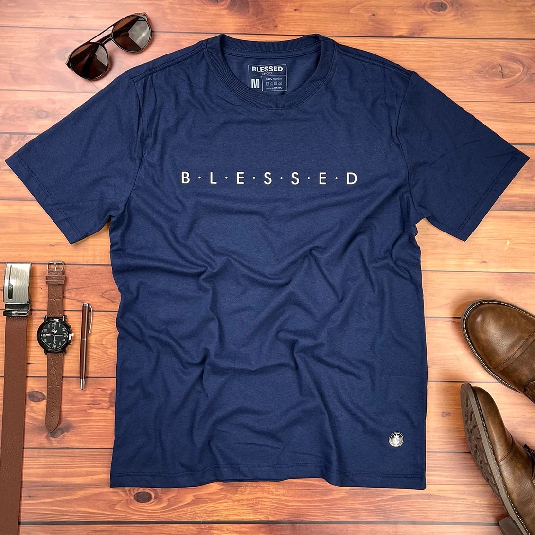 Camiseta Masculina Branca B.L.E.S.S.E.D - Imagem 4