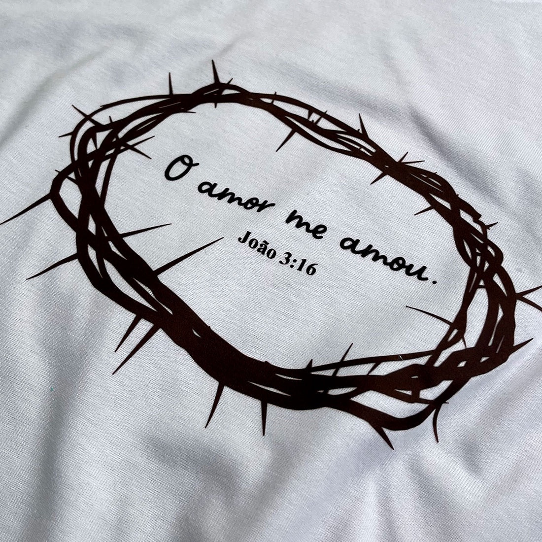 Camiseta Masculina Off White O Amor Me Amou - Imagem 2