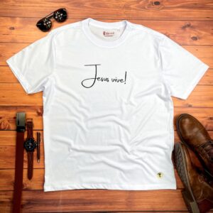 Camiseta Masculina Off White Jesus Vive! - Imagem 3