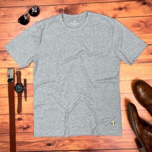 Camiseta Masculina Cinza Lisa - Imagem 1