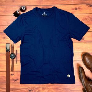 Camiseta Masculina Azul Lisa - Imagem 1