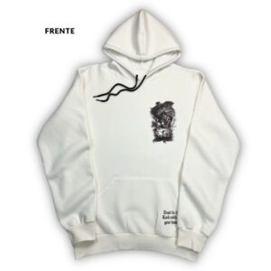 Moletom Canguru Com Capuz Off White A Hora Da Cruz - Imagem 2
