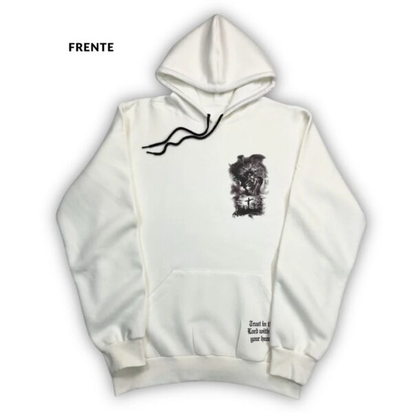 Moletom Canguru Com Capuz Off White A Hora Da Cruz