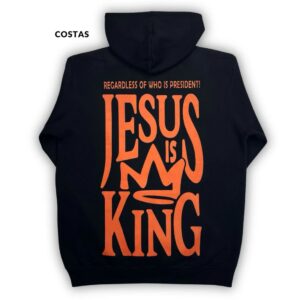 Moletom Canguru Com Capuz Off White Jesus Is King Coroa - Imagem 6