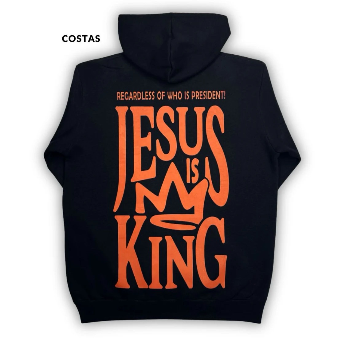 Moletom Canguru Com Capuz Off White Jesus Is King Coroa - Imagem 6