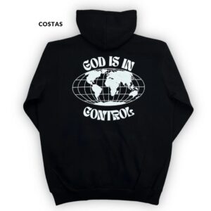Moletom Canguru Com Capuz Preto God Is In Control - Imagem 3