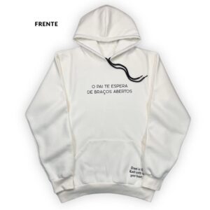Moletom Canguru Com Capuz Off White Apenas Volte Para Casa!