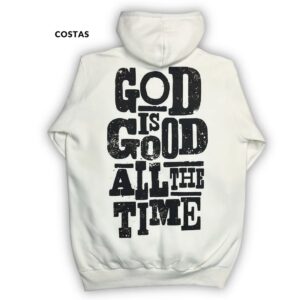 Moletom Canguru Com Capuz Preto God Is Good All The Time - Imagem 6