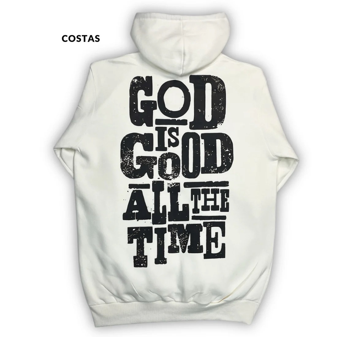 Moletom Canguru Com Capuz Preto God Is Good All The Time - Imagem 6