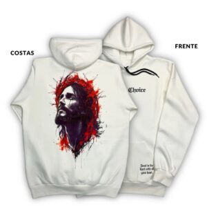 Moletom Canguru Com Capuz Off White Jesus Chorou