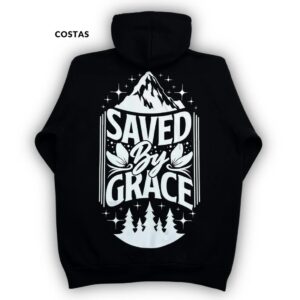 Moletom Canguru Com Capuz Off White Saved By Grace - Imagem 8
