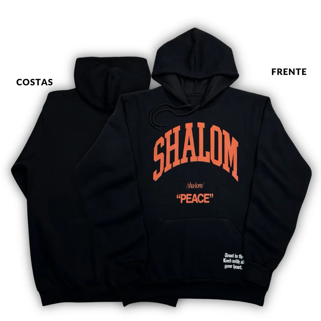 Moletom Canguru Com Capuz Off White Shalom - Imagem 4