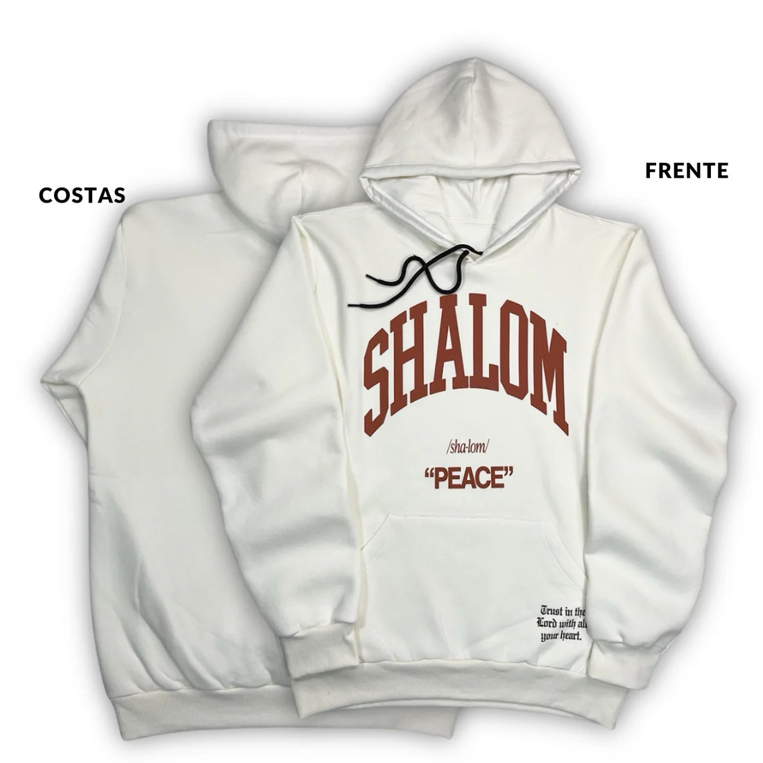 Moletom Canguru Com Capuz Off White Shalom - Imagem 2