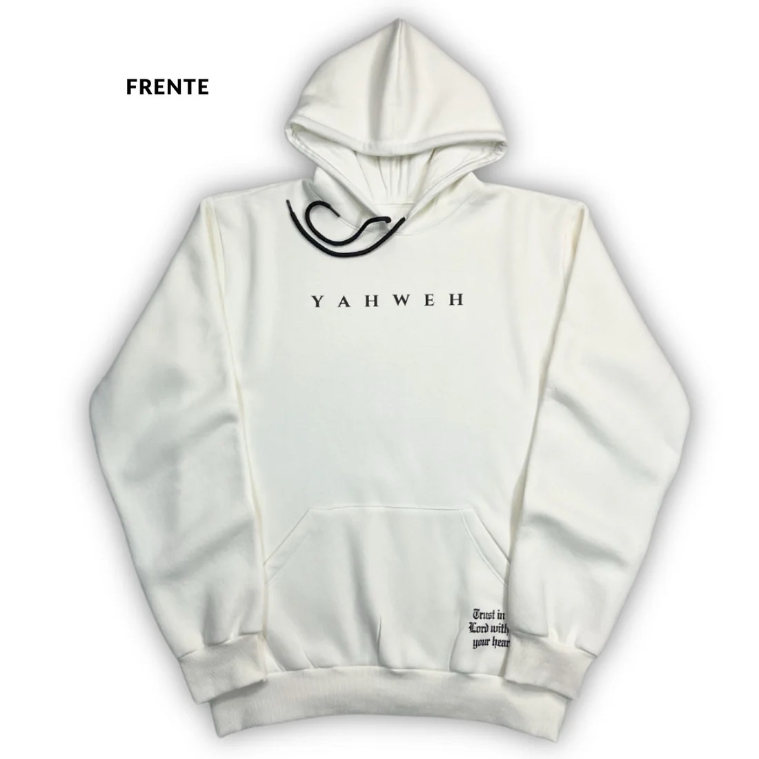 Moletom Canguru Com Capuz Off White Yahweh Hesed - Imagem 3