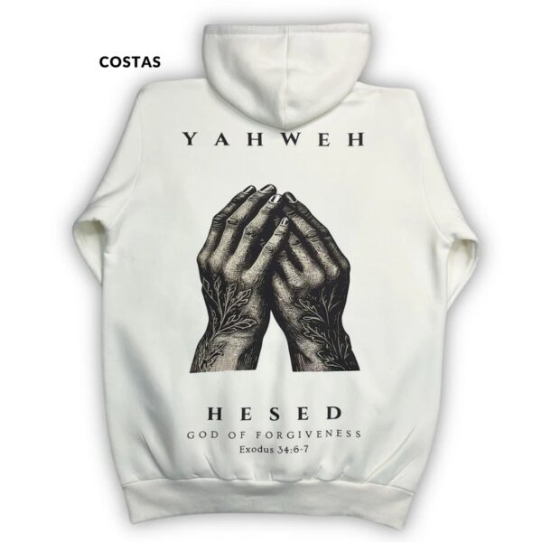 Moletom Canguru Com Capuz Off White Yahweh Hesed