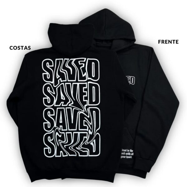 Moletom Canguru Com Capuz Preto Saved