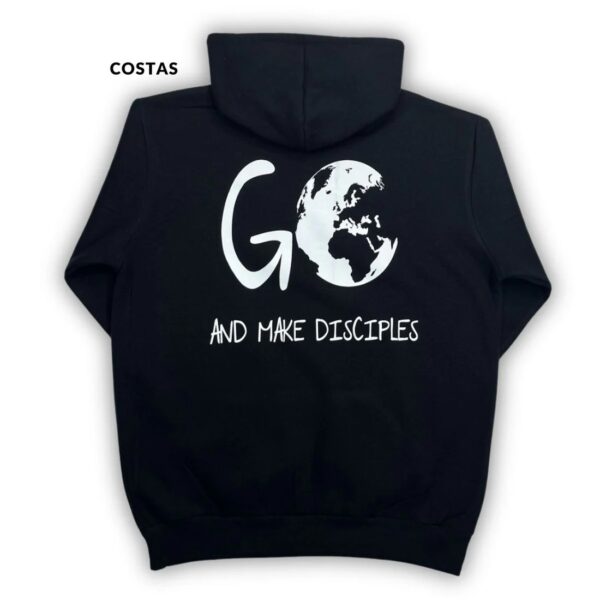 Moletom Canguru Com Capuz Preto Go And Make Disciples