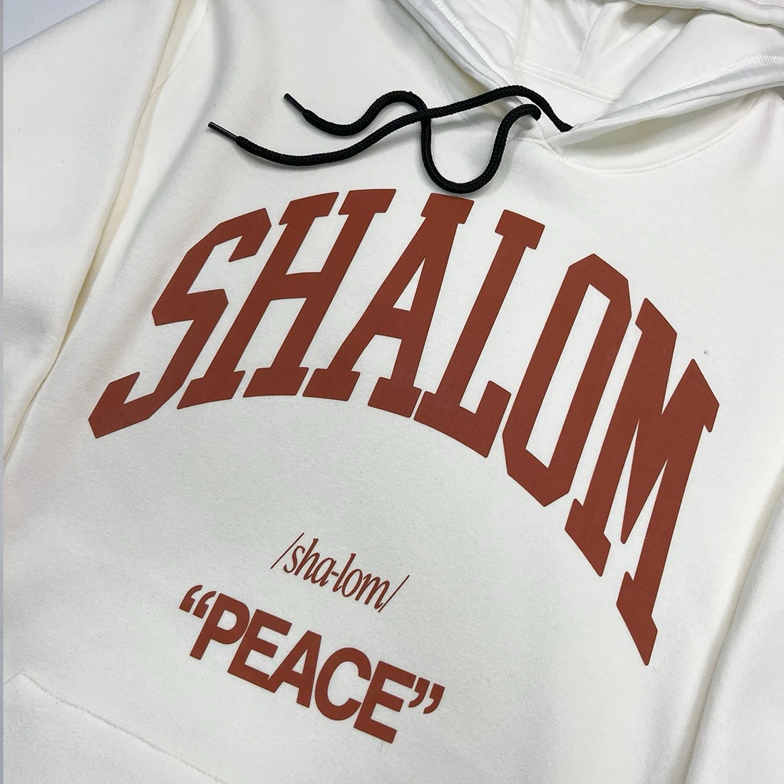 Moletom Canguru Com Capuz Off White Shalom - Imagem 1