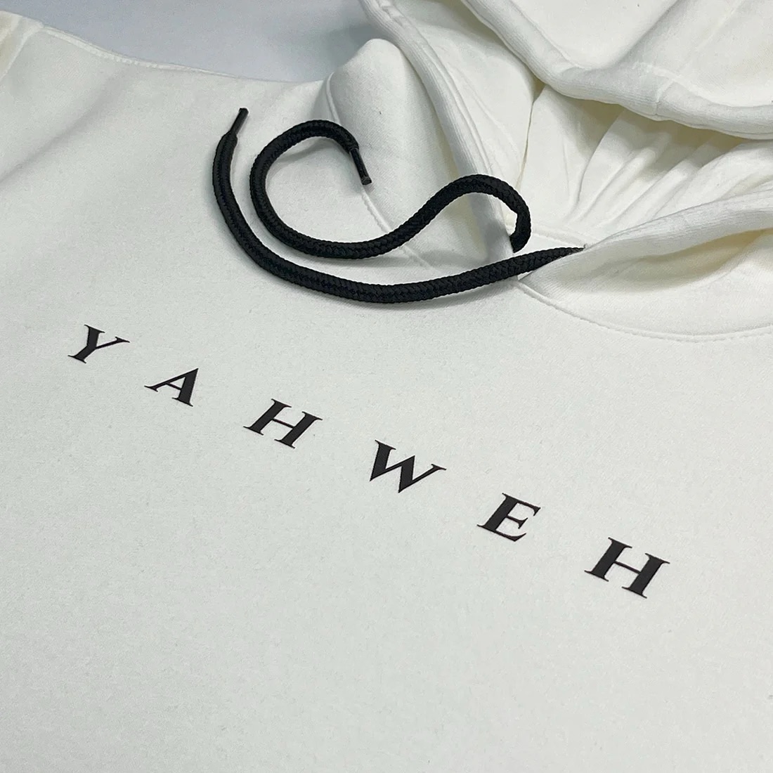 Moletom Canguru Com Capuz Off White Yahweh Hesed - Imagem 2