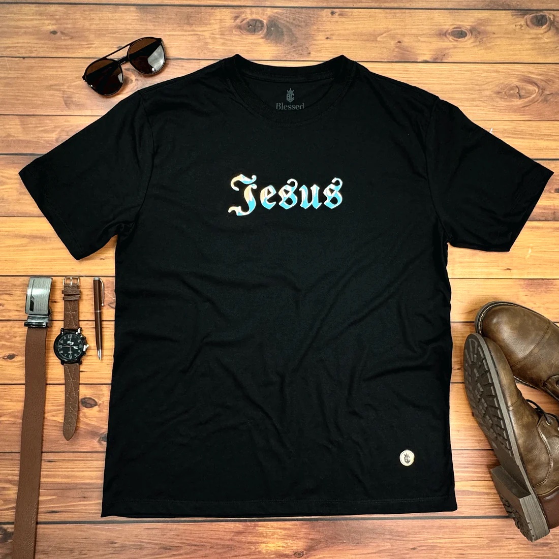 Camiseta Masculina Preta Senhor Dos Exércitos - Imagem 1