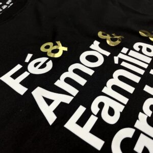 Camiseta Masculina Preta Fé & Amor - Imagem 2