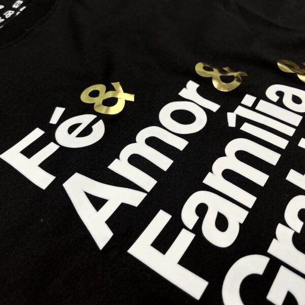 Camiseta Masculina Preta Fé & Amor