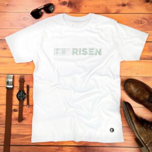 Camiseta Masculina Branca He's risen - Imagem 1