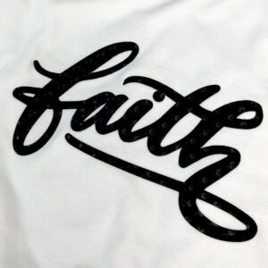 Camiseta Masculina Branca Aplique Faith - Imagem 2