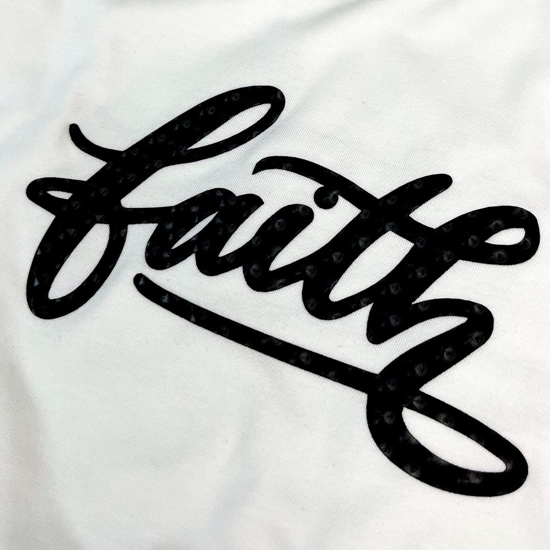 Camiseta Masculina Branca Aplique Faith - Imagem 2