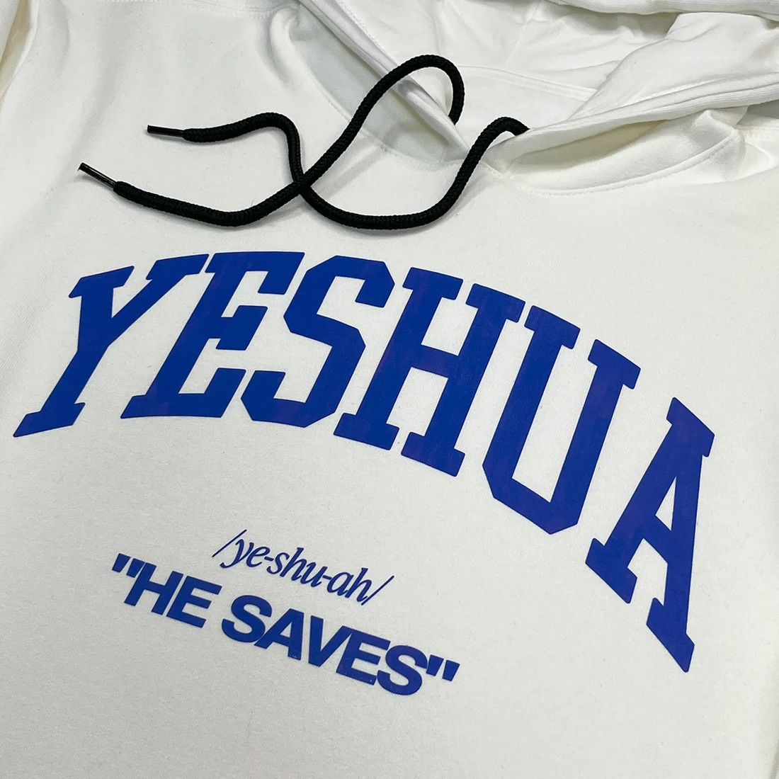 Moletom Canguru Com Capuz Off White Yeshua He Saves - Imagem 1