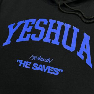 Moletom Canguru Com Capuz Off White Yeshua He Saves - Imagem 4