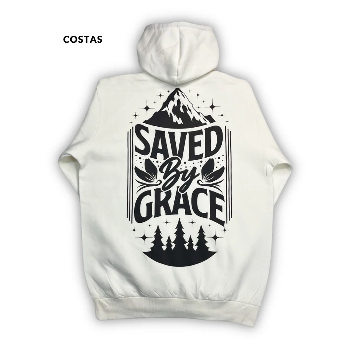 Moletom Canguru Com Capuz Off White Saved By Grace - Imagem 4