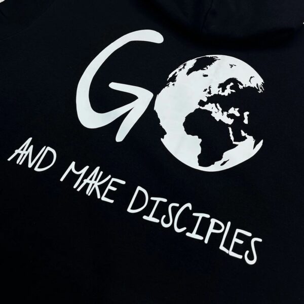 Moletom Canguru Com Capuz Preto Go And Make Disciples
