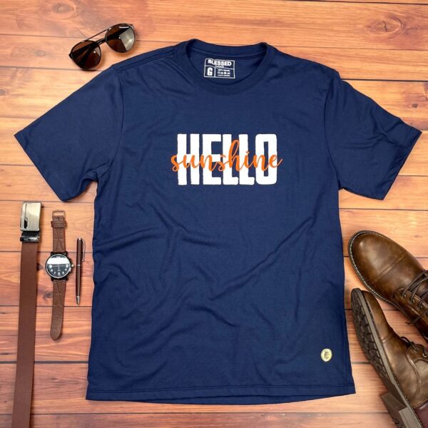 Camiseta Masculina Preta Hello Sunshine
