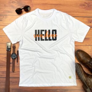 Camiseta Masculina Preta Hello Sunshine - Imagem 4