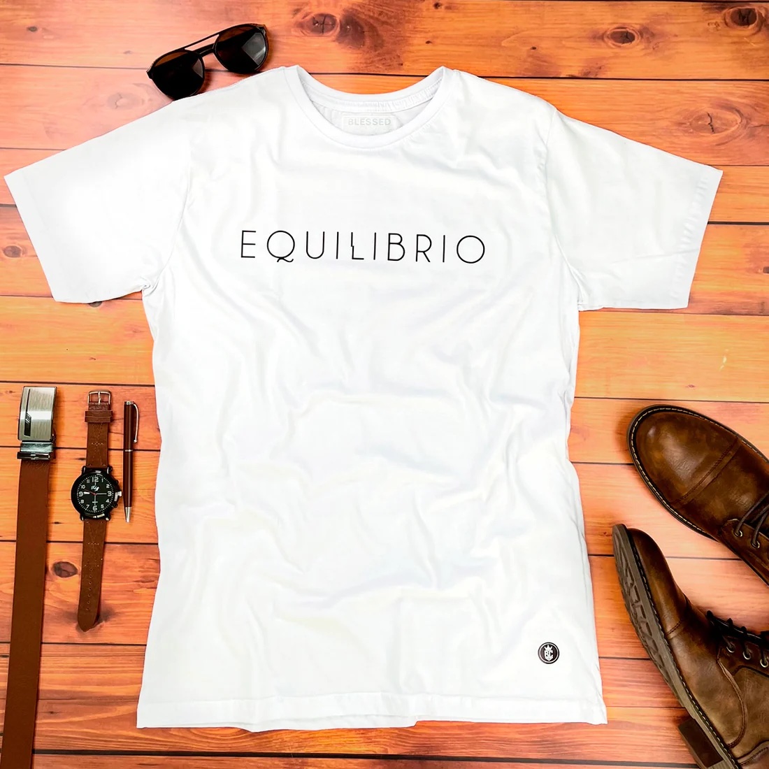 Camiseta Masculina Preta Equilibrio - Imagem 3