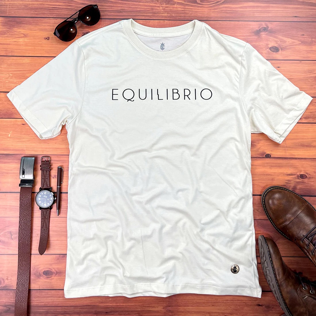 Camiseta Masculina Preta Equilibrio - Imagem 5