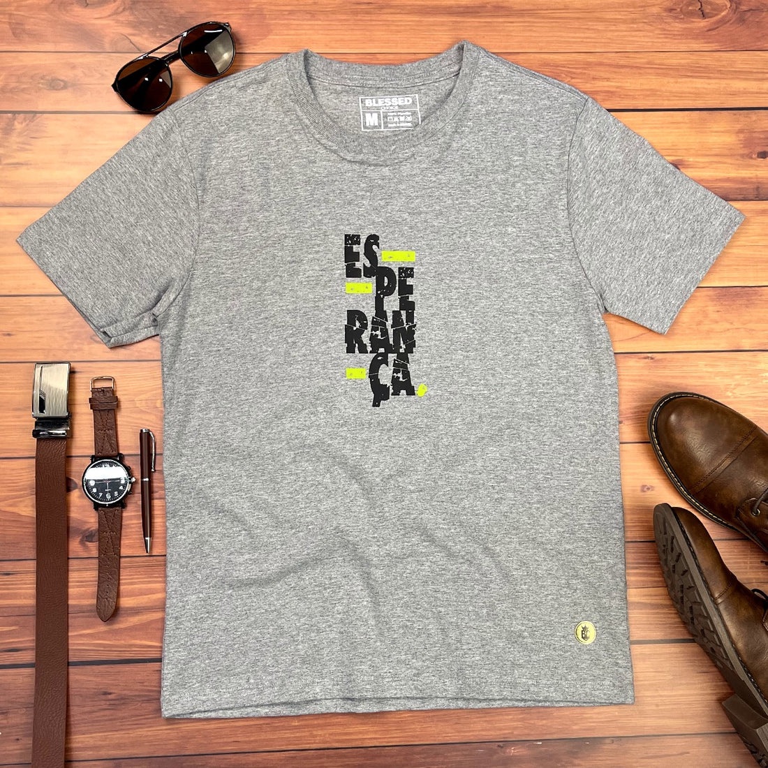 Camiseta Masculina Preta Esperança - Imagem 4